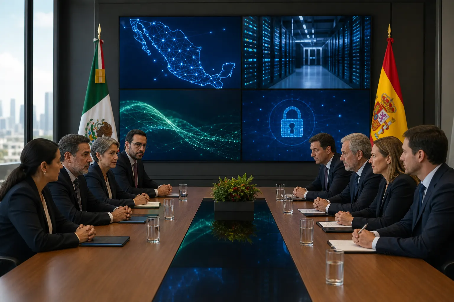 Representación de la cooperación entre México y España en inteligencia artificial, supercomputación y ciberseguridad