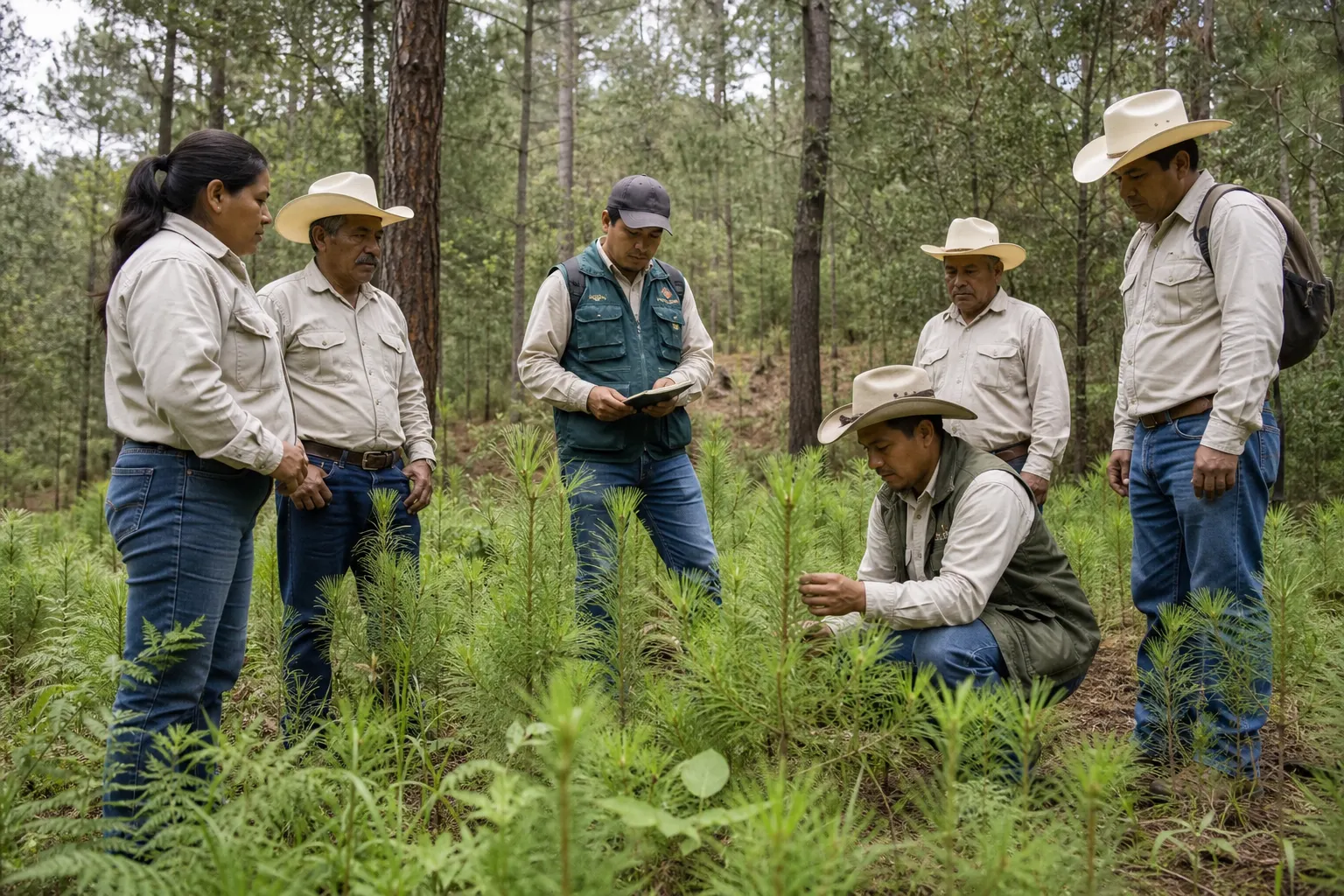 Comunidad forestal mexicana participa en acciones de conservación y manejo sustentable durante la agenda forestal de 2026.