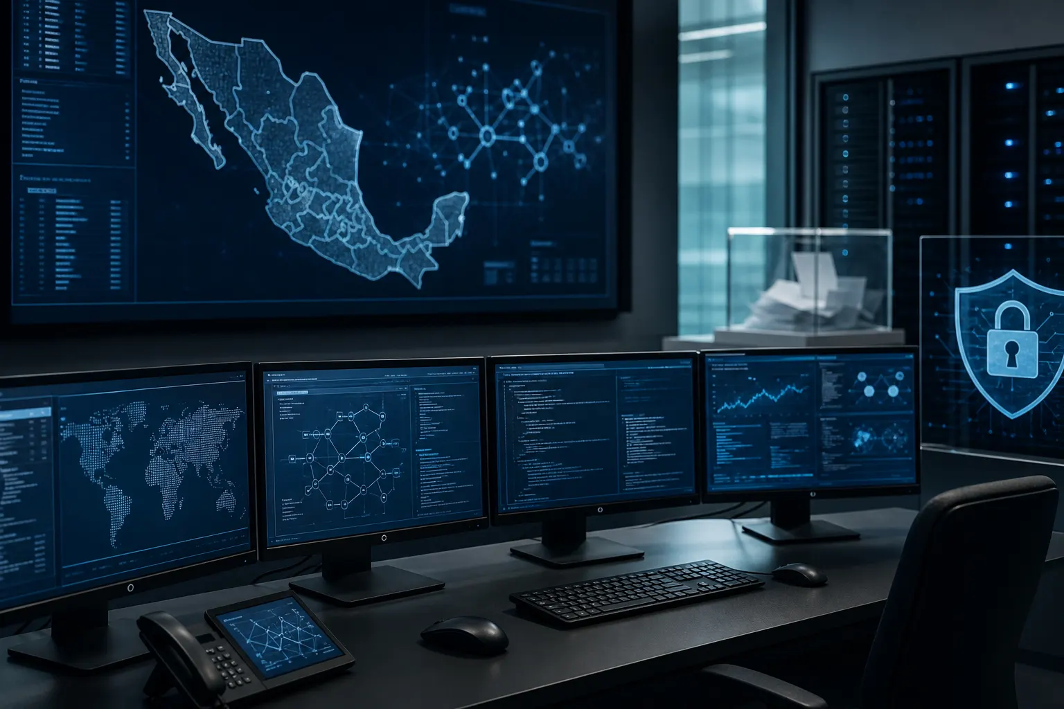 Centro de monitoreo de ciberseguridad institucional relacionado con los sistemas tecnológicos del INE