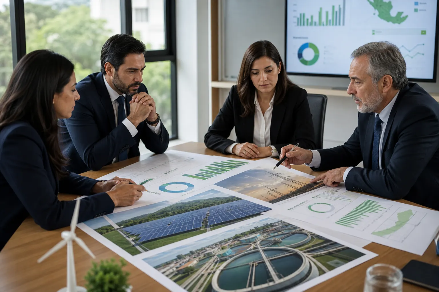 Documentos y gráficos sobre financiamiento climático e infraestructura sostenible en México