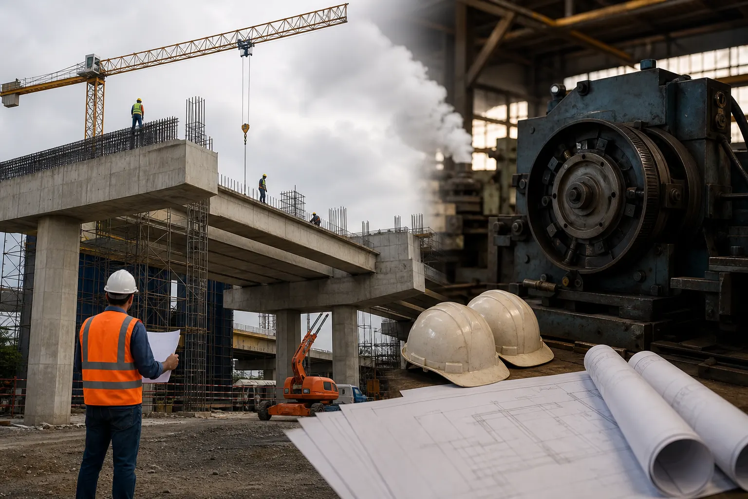 Obra de construcción y maquinaria industrial en México como representación de la inversión fija bruta