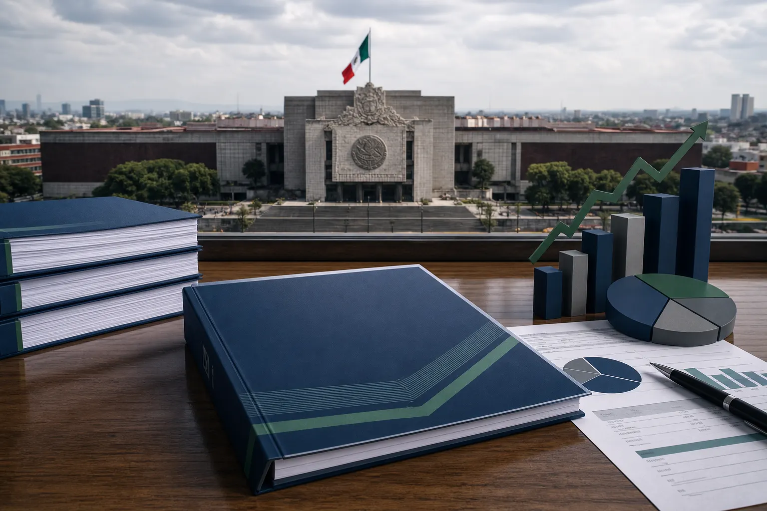 Documentos del Paquete Económico 2027 frente al Congreso de la Unión en México