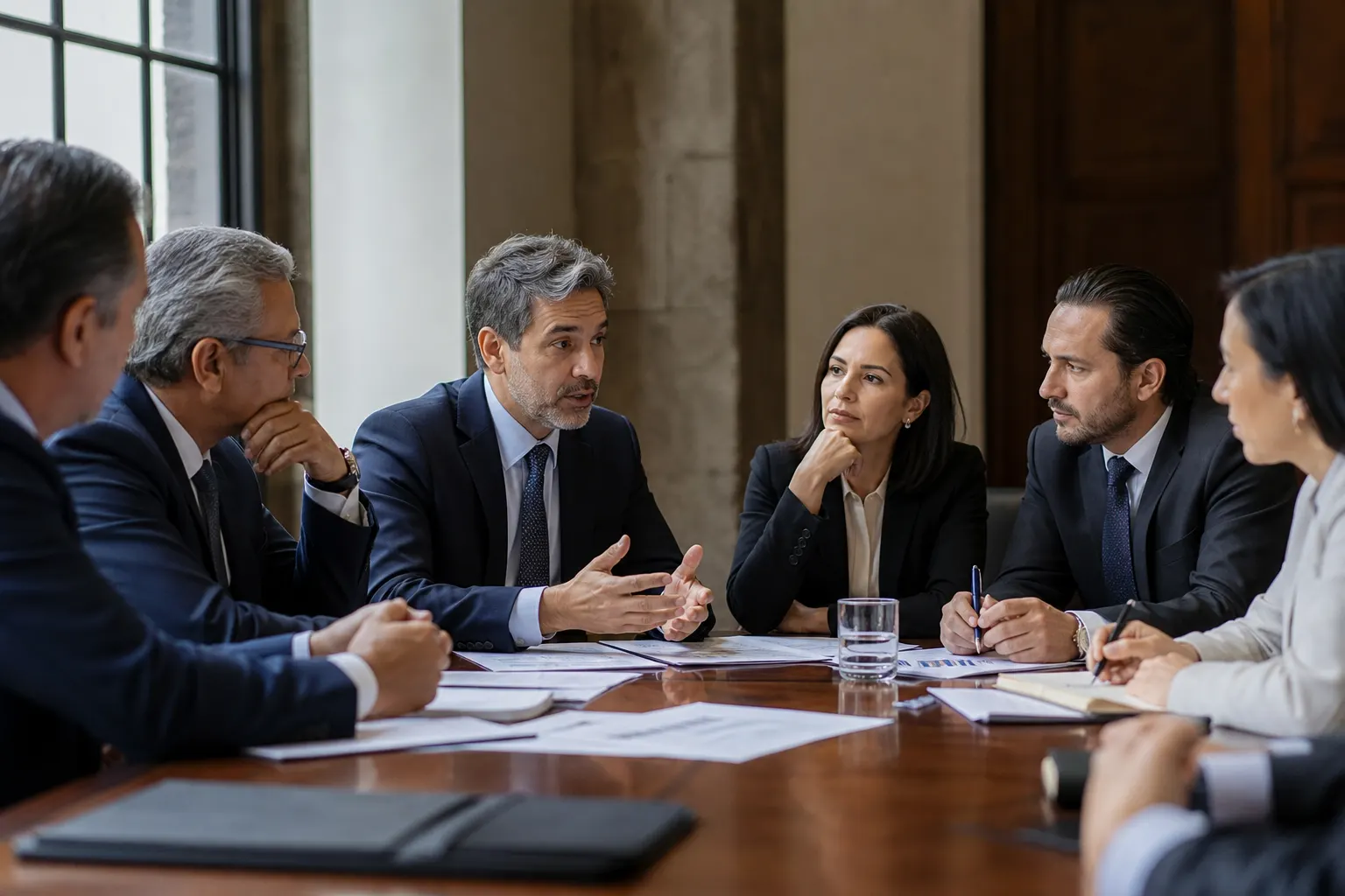 Representantes de Hacienda y el sector empresarial durante una mesa de diálogo sobre el Paquete Económico 2027