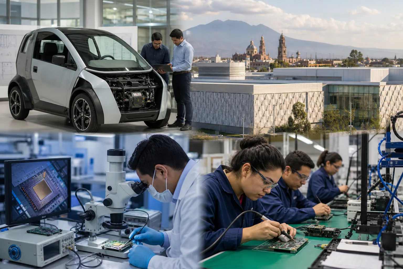 Prototipo eléctrico y laboratorio de semiconductores en Puebla